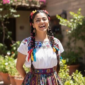 Mexican Folkloric belt day of the dead 5 de Mayo colorfull mexico todo corazon